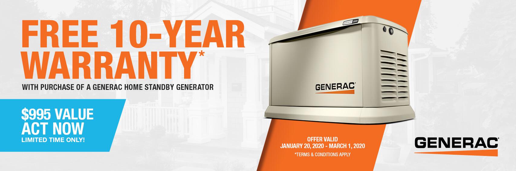Homestandby Generator Deal | Warranty Offer | Generac Dealer | Winchester, VA